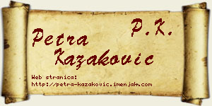 Petra Kazaković vizit kartica